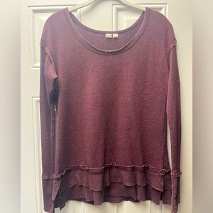 Women’s plum colored long sleeve top